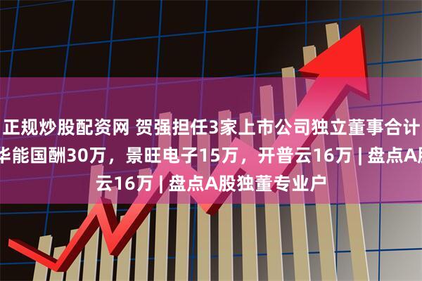 正规炒股配资网 贺强担任3家上市公司独立董事合计报酬61万：华能国酬30万，景旺电子15万，开普云16万 | 盘点A股独董专业户